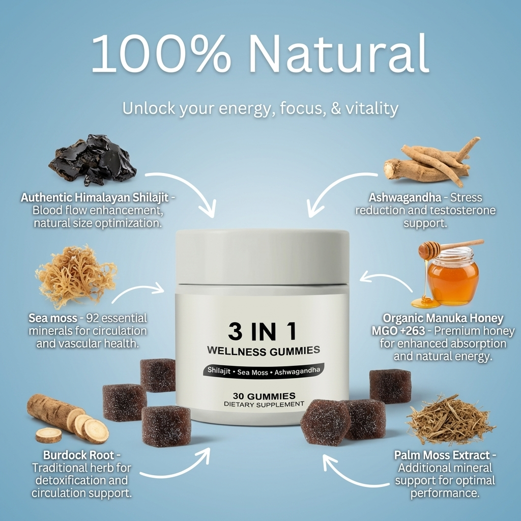 Koko-Jen 3 in 1 Wellness Gummies